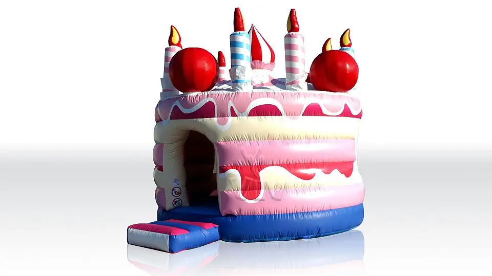 Cake round with roof commercial inflatable bounce