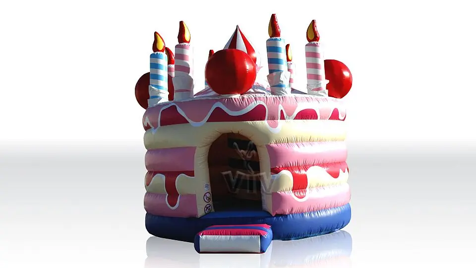 Cake round with roof commercial inflatable bounce