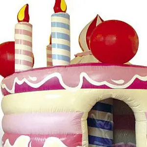 Cake round with roof commercial inflatable bounce
