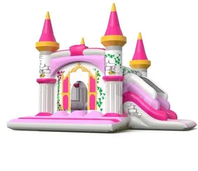 Castle with Slide roofed inflatable bounce