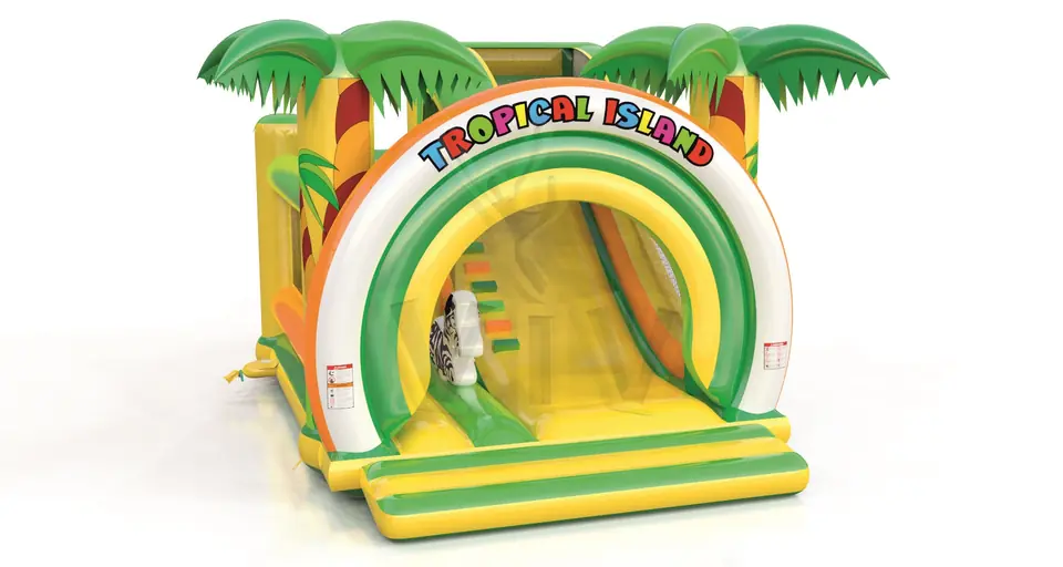 Combo Tropical Island with 2 figures commercial inflatable bounce