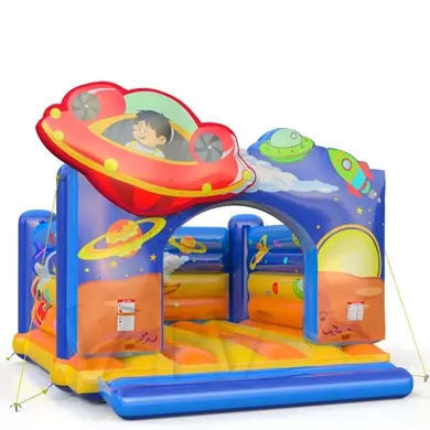 Cosmos roofed inflatable bounce