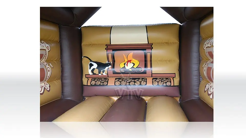 Gingerbread house with roof commercial inflatable bounce