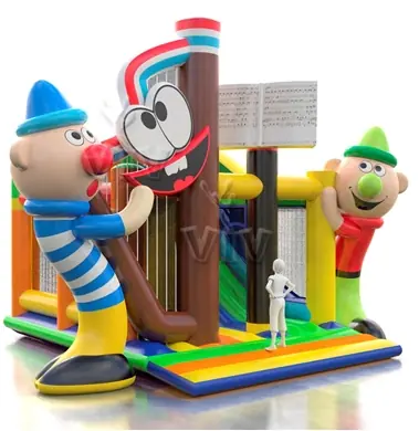 Harp roofed inflatable bounce