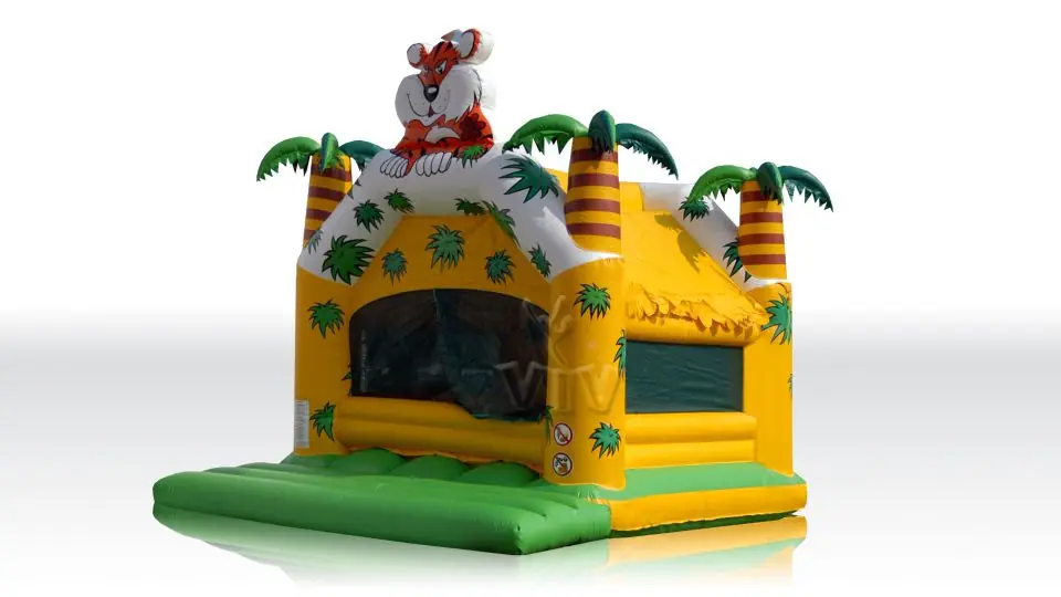 Jungle pool - with roof & palms & figure 5 x 4 (balls sold separately) commercial inflatable bounce