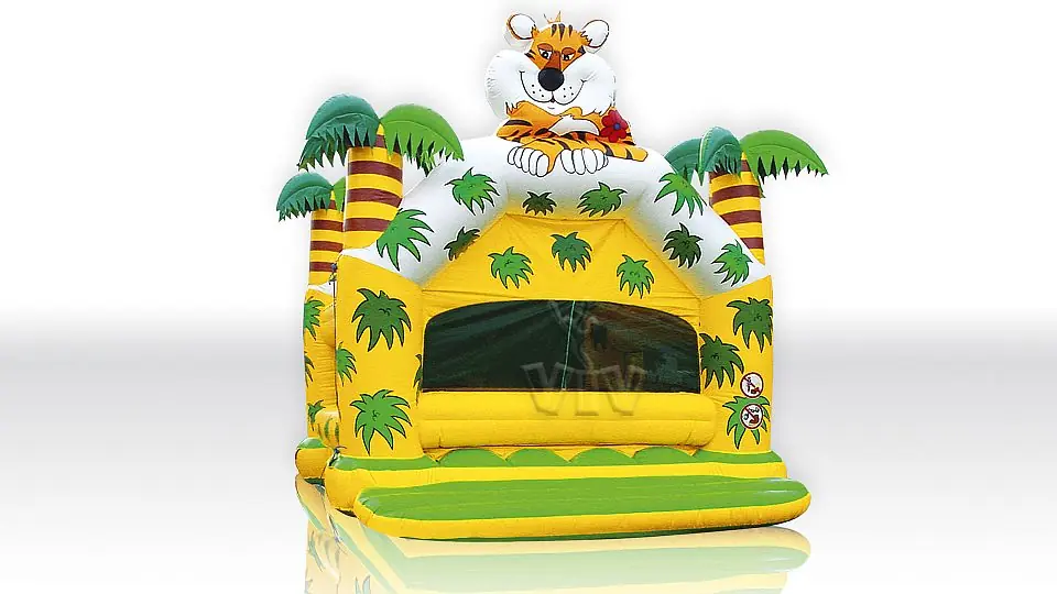Jungle pool - with roof & palms & figure 7 x 6 (balls sold separately) commercial inflatable bounce