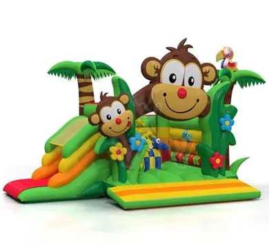 Miki with Slide roofed inflatable bounce