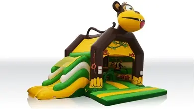 Monkey with Slide roofed inflatable bounce