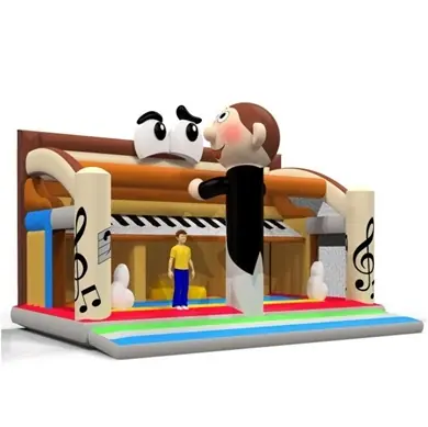 Piano roofed inflatable bounce