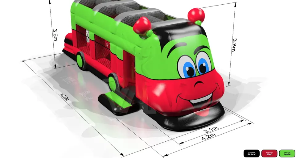 Train City Jet with slide commercial inflatable bounce