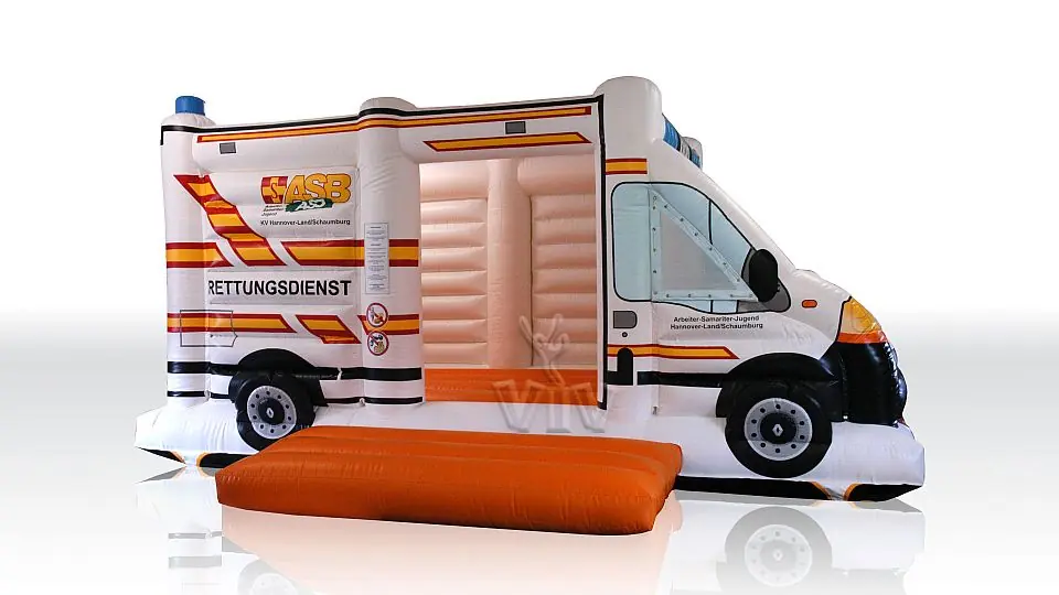 Ambulance without roof commercial inflatable bounce