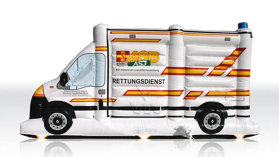 Ambulance without roof commercial inflatable bounce