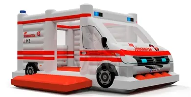 Ambulance without roof open-top inflatable bounce