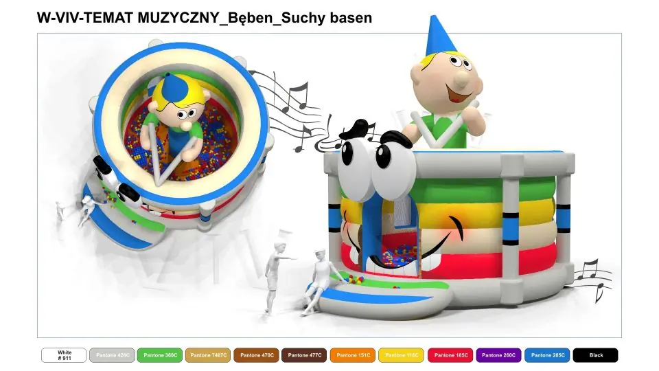 Ballpool Drum - Musical Collection commercial inflatable bounce
