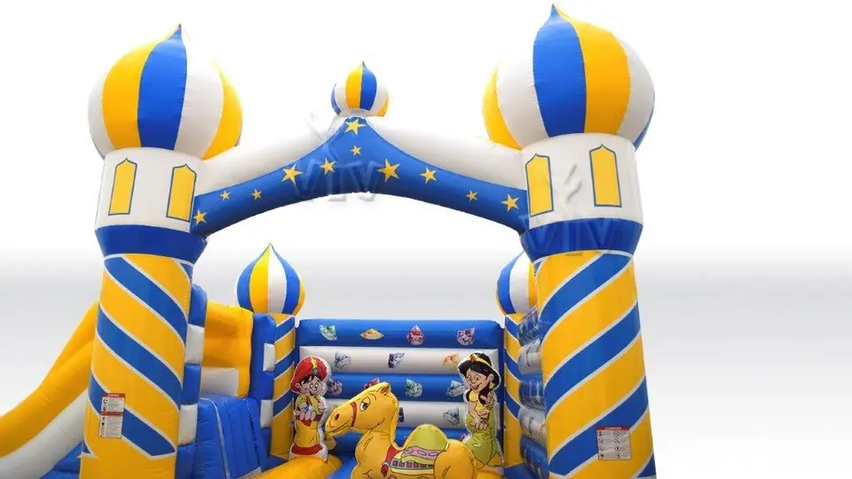 Bounce Aladdin with slide and figures commercial inflatable bounce