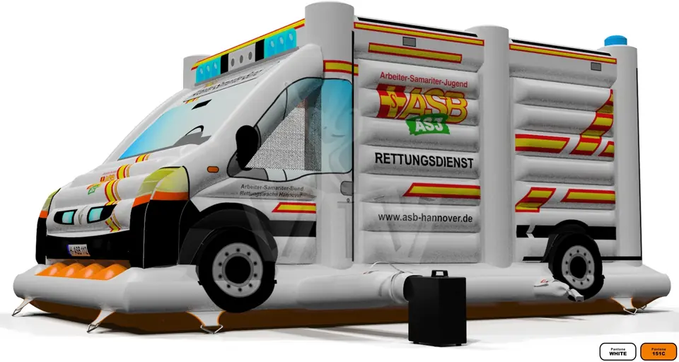 Bounce Ambulance with logo commercial inflatable bounce