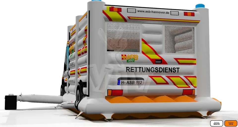 Bounce Ambulance with logo commercial inflatable bounce