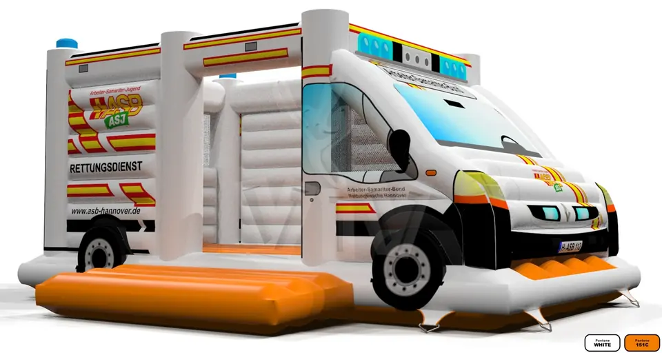 Bounce Ambulance with logo commercial inflatable bounce