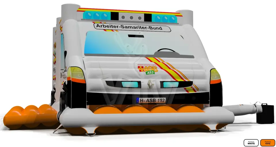 Bounce Ambulance with logo commercial inflatable bounce