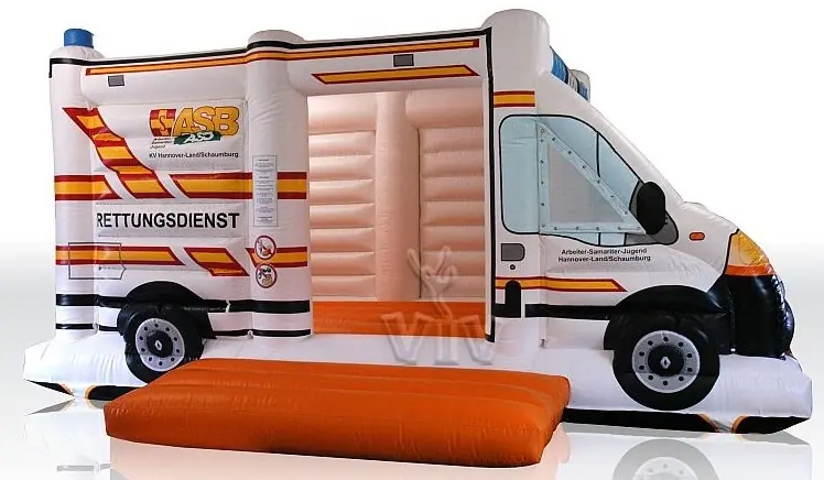 Bounce Ambulance with logo commercial inflatable bounce