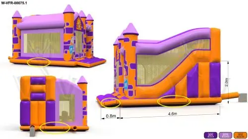 Bounce Combo 4.3 x 3.5 m commercial inflatable bounce
