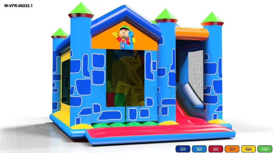 Bounce Combo Builder's House commercial inflatable bounce