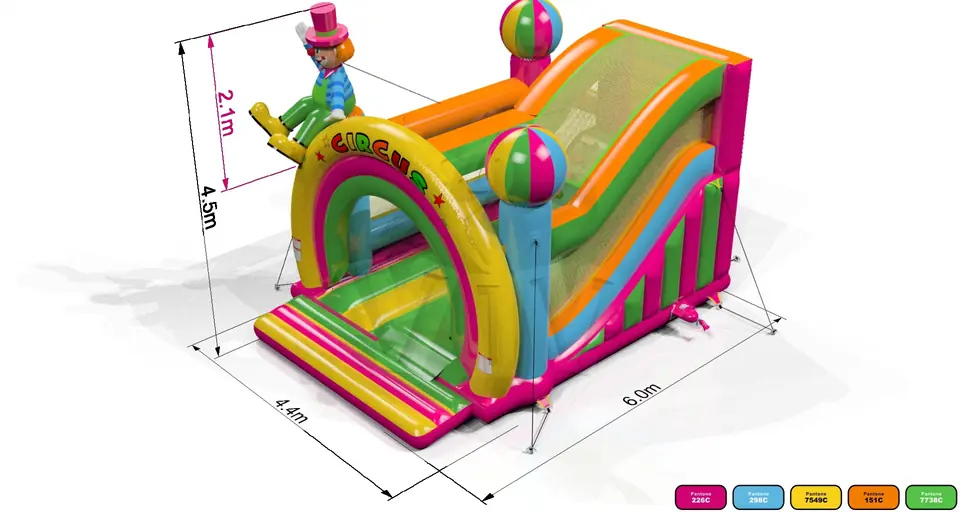 Bounce Combo Circus commercial inflatable bounce