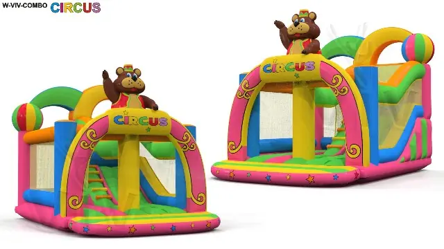 Bounce Combo Circus 4.2 x 5.6 x 4.3 m commercial inflatable bounce