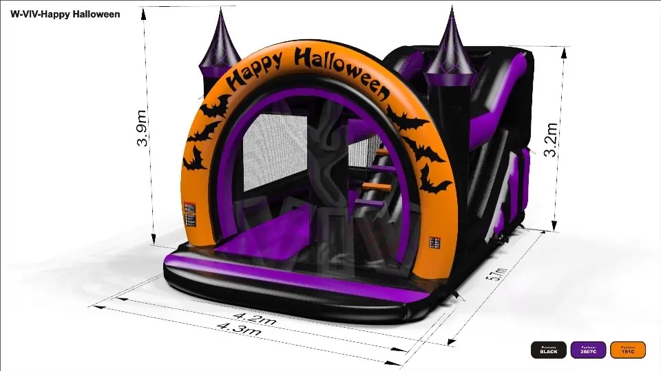 Bounce Combo Happy Halloween - Collection Happy Halloween commercial inflatable bounce
