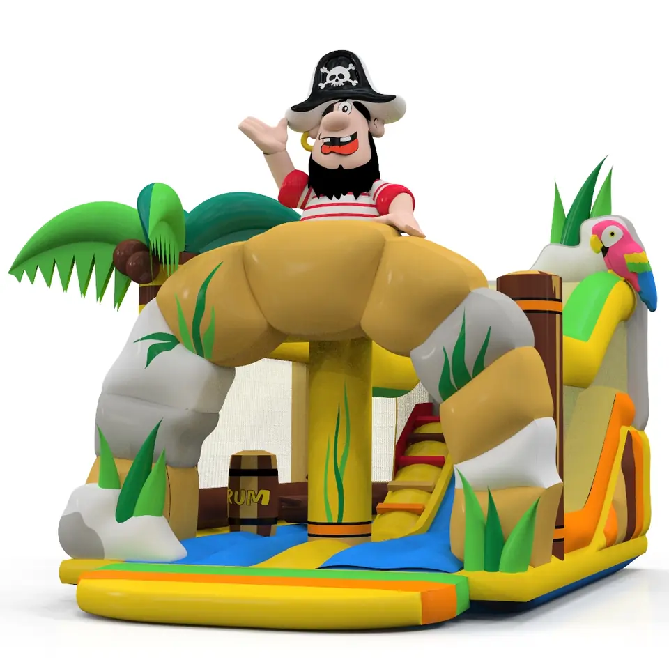 Bounce Combo Pirate with three figures - Collection Pirate commercial inflatable bounce