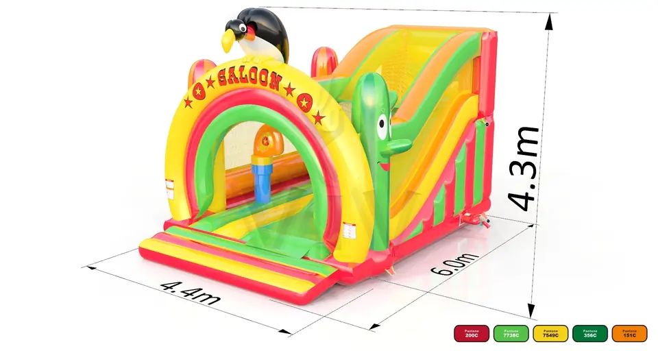 Bounce Combo Saloon commercial inflatable bounce