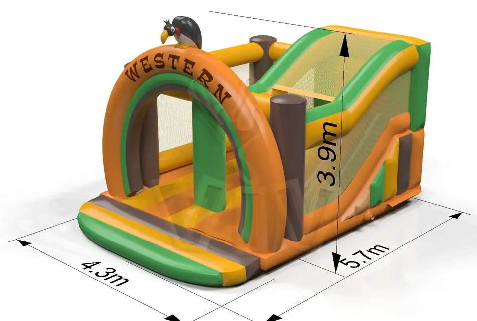 Bounce Combo Western commercial inflatable bounce