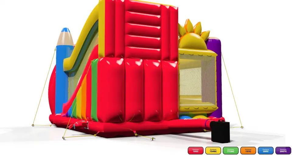 Bounce Combo XL Crayons commercial inflatable bounce
