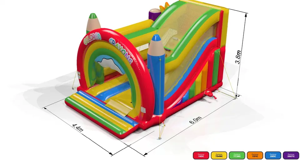Bounce Combo XL Crayons commercial inflatable bounce