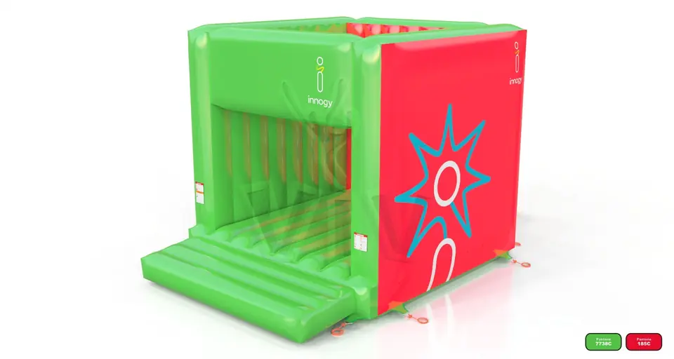 Bounce cube RWE green commercial inflatable bounce