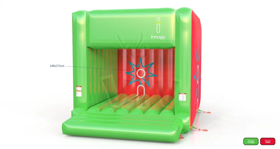 Bounce cube RWE green commercial inflatable bounce