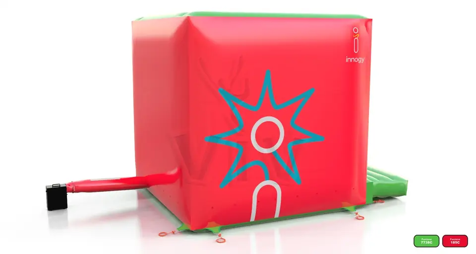 Bounce cube RWE green commercial inflatable bounce