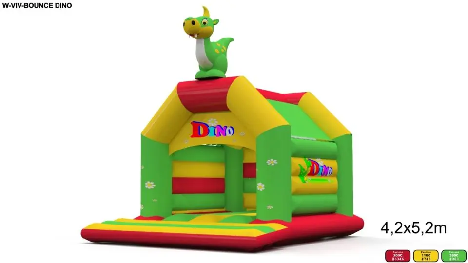 Bounce Dino 5.2 x 4.2 m commercial inflatable bounce