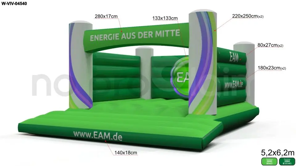 Bounce EAM 5.2 x 6.2 m commercial inflatable bounce