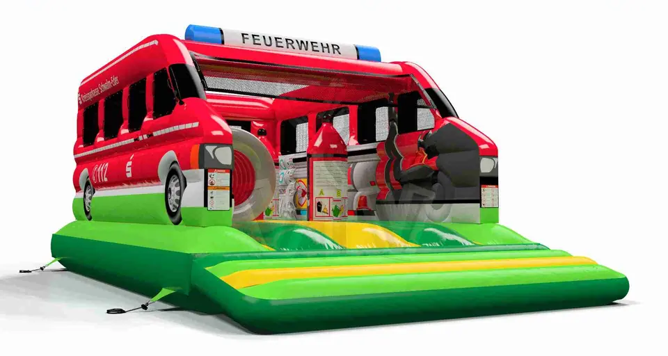 Bounce Fire brigade car commercial inflatable bounce