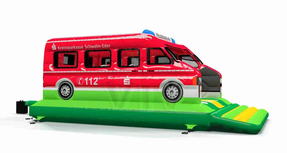 Bounce Fire brigade car commercial inflatable bounce