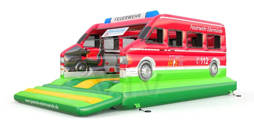 Bounce Fire brigade car commercial inflatable bounce