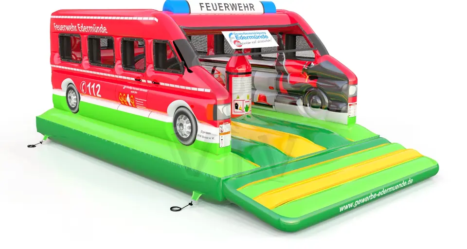 Bounce Fire brigade car commercial inflatable bounce