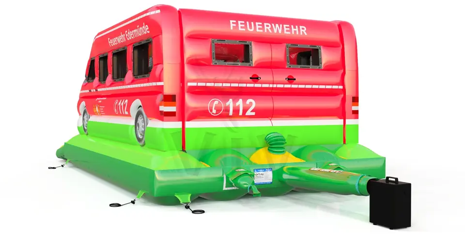 Bounce Fire brigade car commercial inflatable bounce
