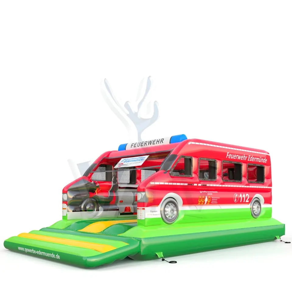 Bounce Fire brigade car commercial inflatable bounce
