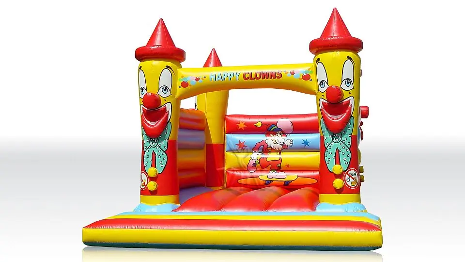 Bounce Happy Clown 4 x 3 m without roof commercial inflatable bounce