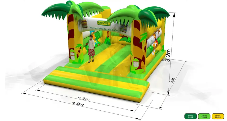 Bounce Jungle Rapunzel commercial inflatable bounce