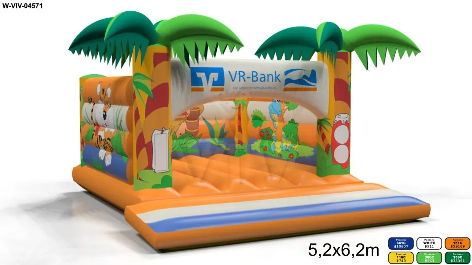 Bounce Jungle VR-Bank 6 x 5 m commercial inflatable bounce