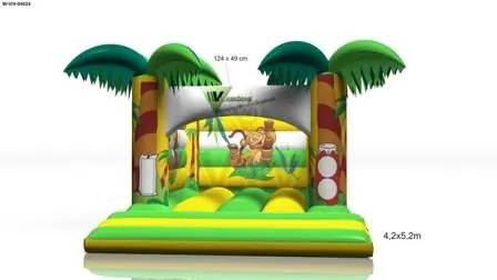Bounce Jungle without roof with logo 5 x 4 m commercial inflatable bounce