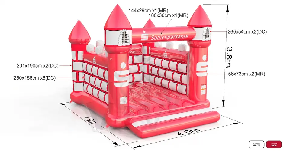 Bounce M Merlin Sparkasse commercial inflatable bounce
